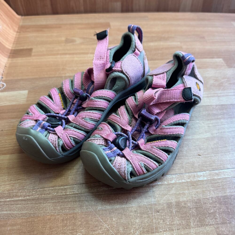 KEEN Kids' Whisper Waterproof Sport Sandals - Pink/Gray - Size 12